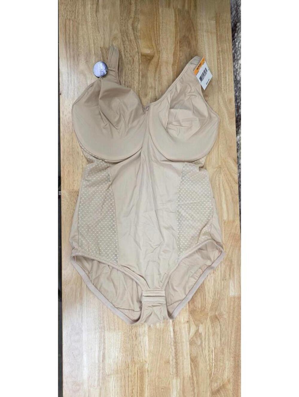 BALI COOL COMFORT SHAPEWEAR BODYSUIT SOFT TAUPE SIZE 40DD